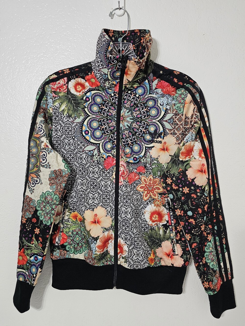 Adidas Originals Jardim Agharta x FARM Firebird Track Jacket Floral Trefoil M - Picture 2 of 10